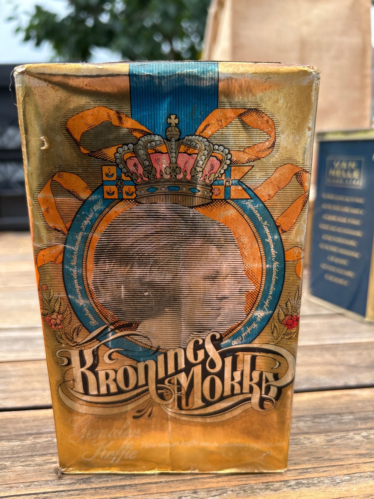 Vintage Albert Heijn Kronings Mokka Koffiepak 1980, Verzamelen, Ophalen of Verzenden, Gebruikt