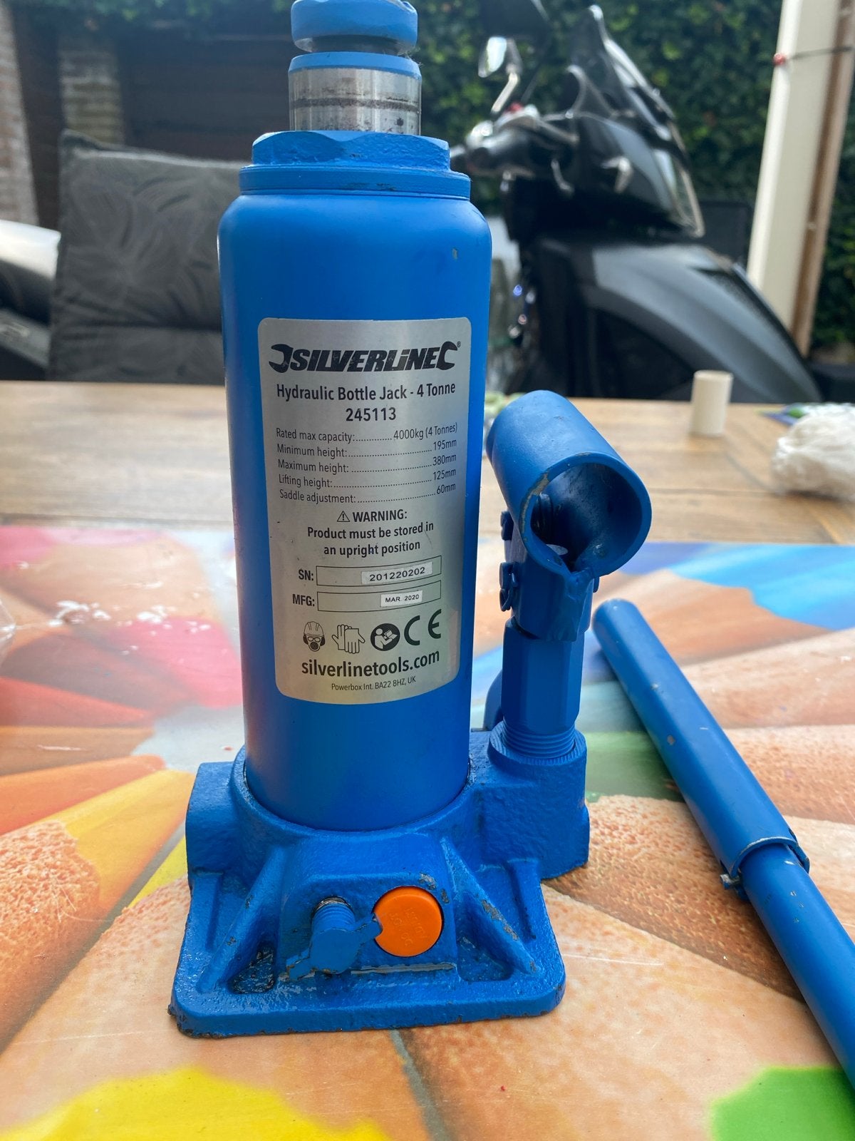 Silverline Hydraulische Potkrik - 4 Ton, Ophalen of Verzenden, Zo goed als nieuw, Hydraulisch, Potkrik