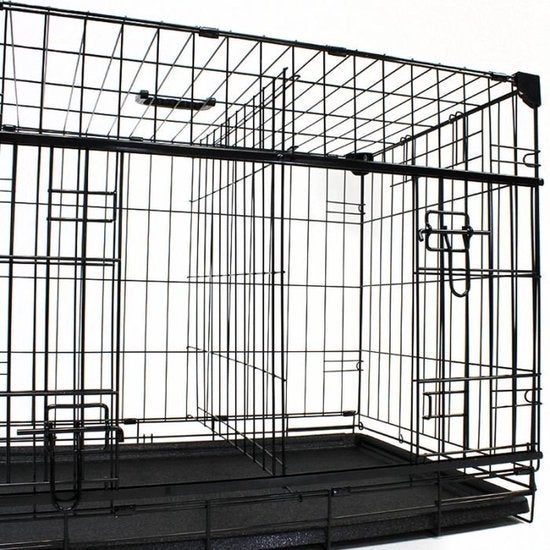 Hondenbench met Schuifdeur en scheidingswand 107x71x79 cm, Dieren en Toebehoren, Ophalen, Zo goed als nieuw