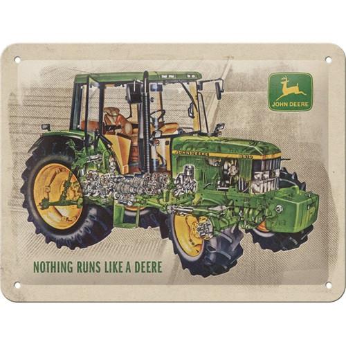 John Deere 6410 model relief reclamebord van metaal wandbord, Ophalen of Verzenden, Nieuw, Auto's