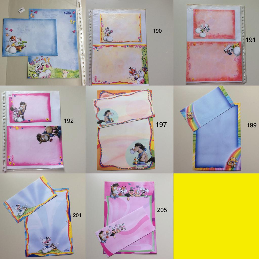 Diddl briefpapier met envelop (x8), Verzamelen, Diddl, Ophalen of Verzenden, Diddl, Zo goed als nieuw, Papier, Kaart of Schrift