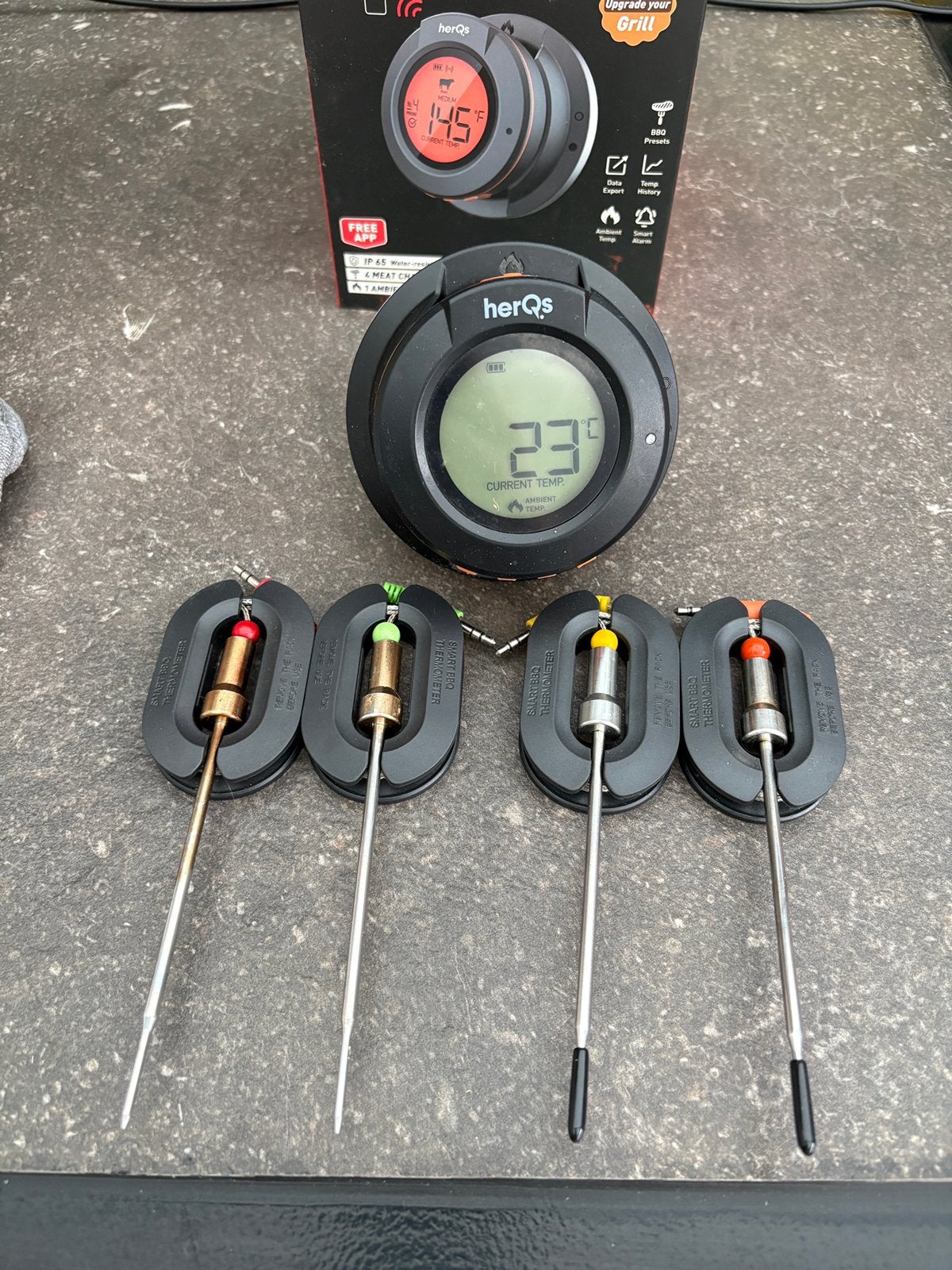 HerQs Kamado Dome BBQ-thermometer te koop., Ophalen of Verzenden, Gebruikt, Herqs