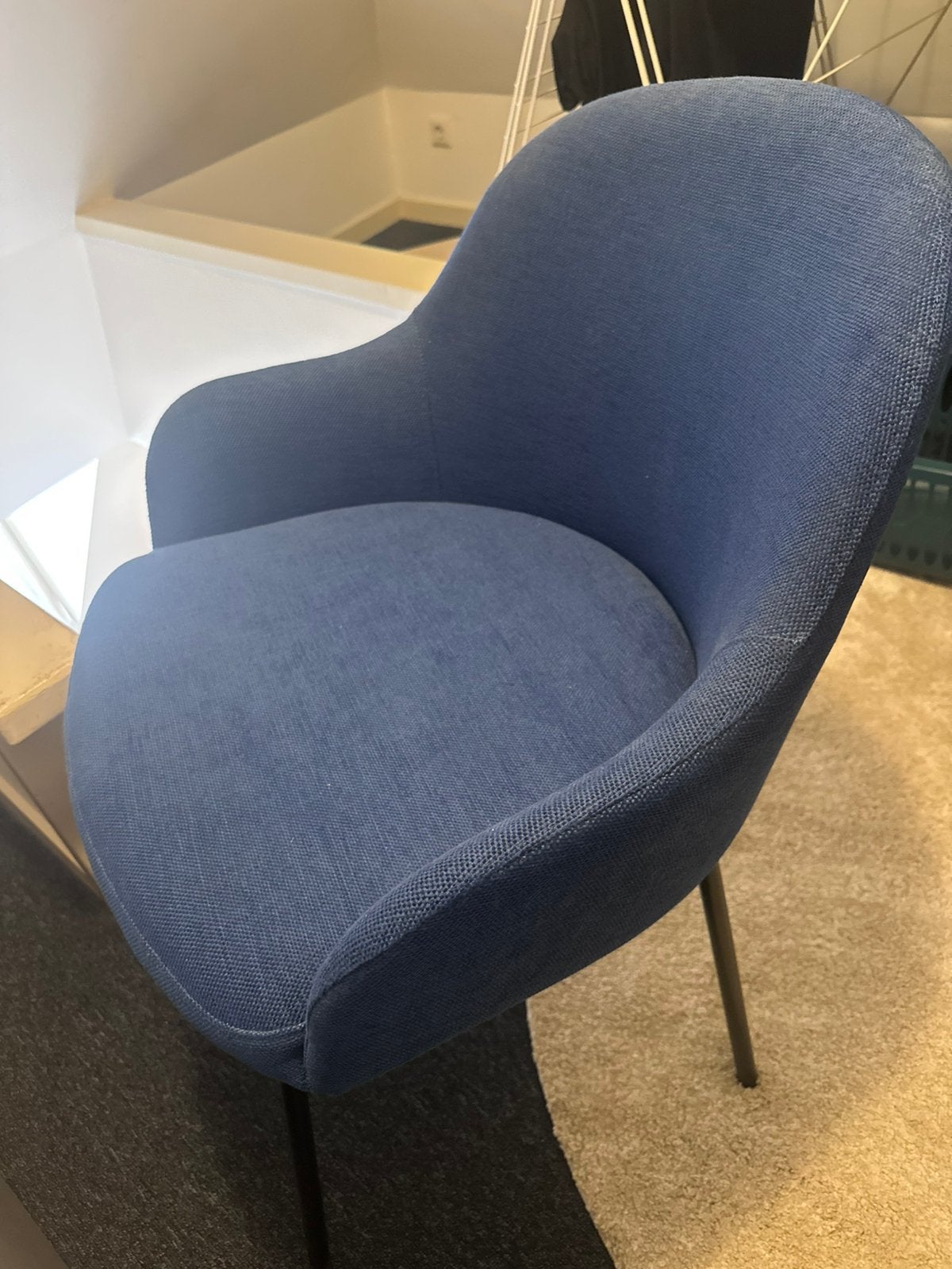 Blauwe kuipstoel, Ophalen, Blauw, Zo goed als nieuw, Eén