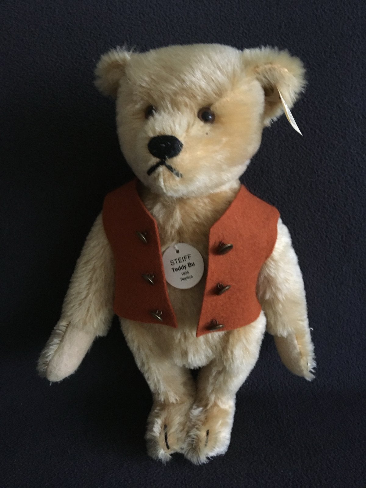 Steiff Teddy Bu 1925 Replica - Gelimiteerde Editie, Overige karakters, Beer, Ophalen of Verzenden, Middelgroot (20 tot 80 cm)