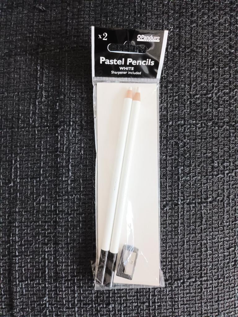 Witte pastelpotloden met puntenslijper, Hobby en Vrije tijd, Tekenen, Ophalen of Verzenden, Nieuw, Potlood of Stift