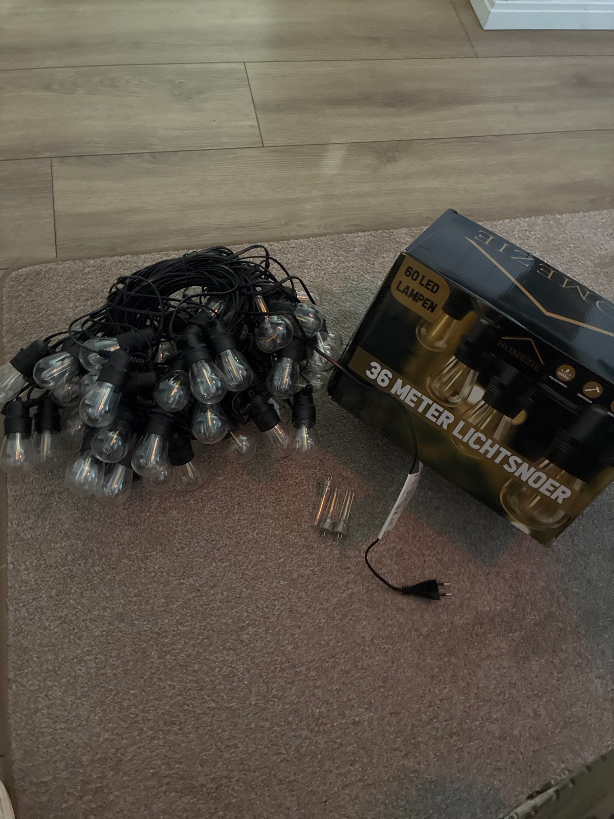 Homezie 36 meter lichtsnoer met 60 LED lampen, Tuin en Terras, Ophalen, Kunststof, Minder dan 50 watt, Led-strip