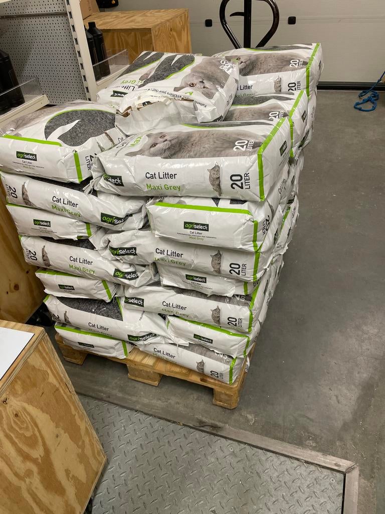 Maxi grey kattenbakvulling 40 zakken a 20 liter, Ophalen, Nieuw