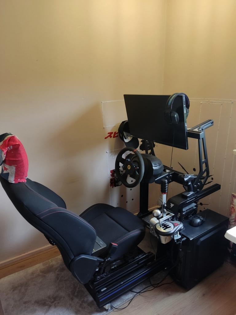 Complete Sim Racing Setup: Stoel, Stuur, Pedalen, Shifter, Online, 1 speler, Racen en Vliegen, Ophalen of Verzenden
