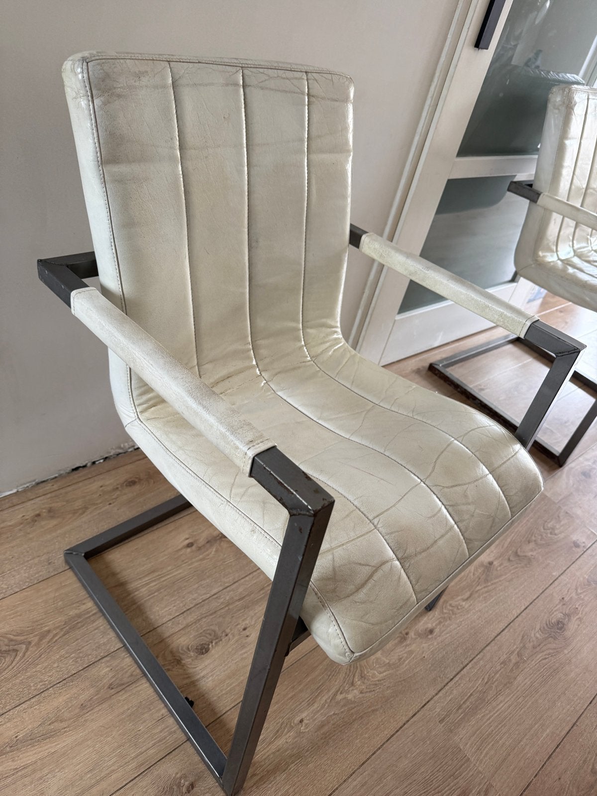 Eetkamer stoel 4 x, Ophalen, Gebruikt, 75 tot 100 cm