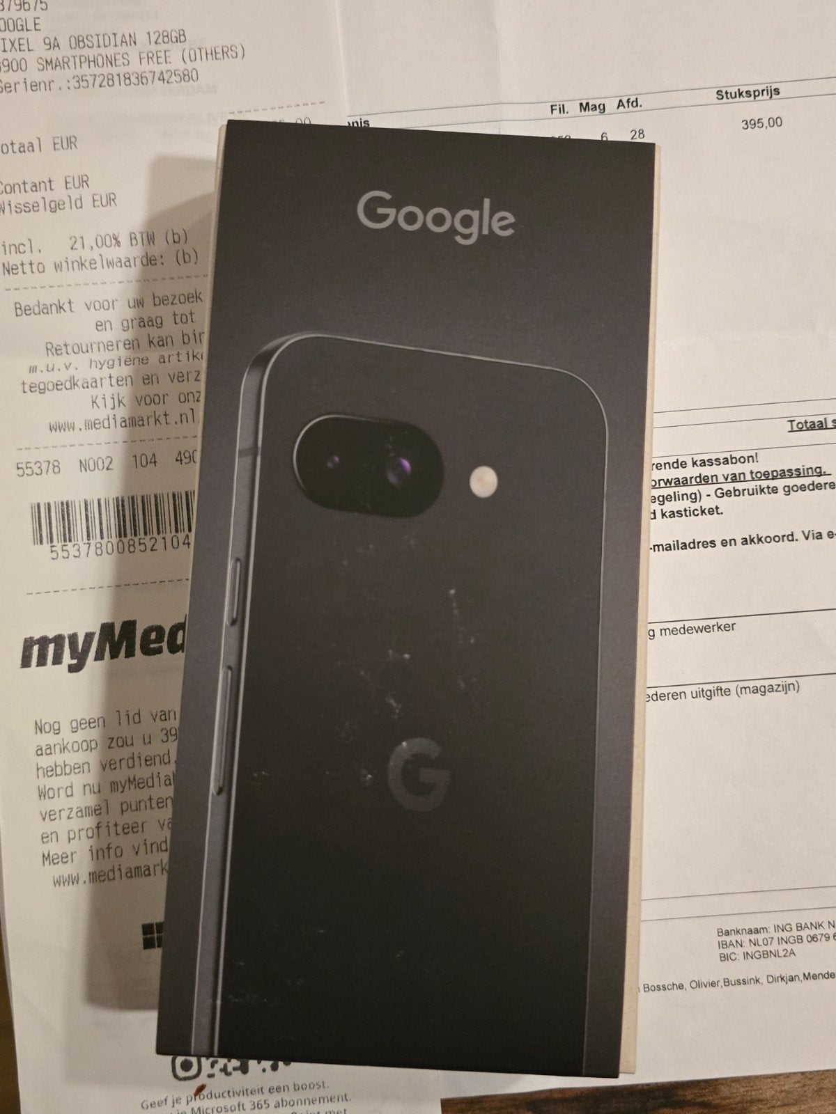 Google Pixel 9a 128GB Obsidian Black - Gesealed