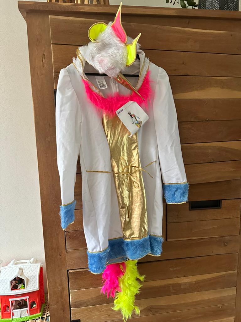 Eenhoorn unicorn jurk tenue, Ophalen of Verzenden, Zo goed als nieuw, Maat 38/40 (M), Carnaval