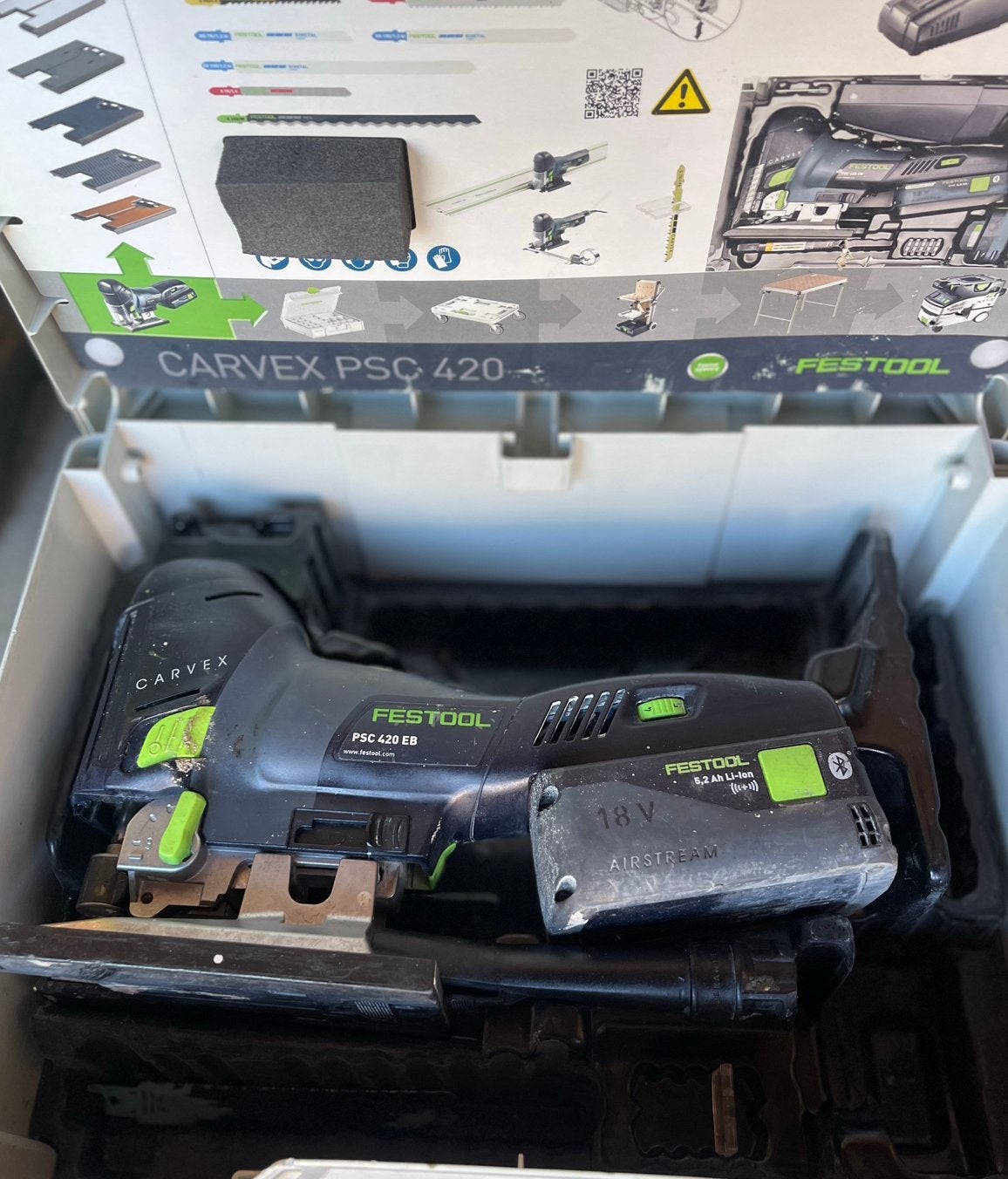 Festool decoupeerzaag 18 v carvex, Ophalen, Decoupeerzaag, Zo goed als nieuw, 30 tot 70 mm