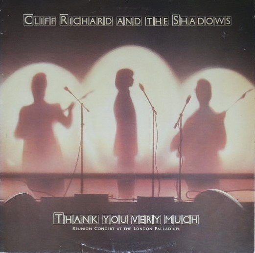 Cliff Richard and The Shadows LP "Thank You Very Much", Inclusief binnenhoes, Ophalen, Zo goed als nieuw, 12 inch