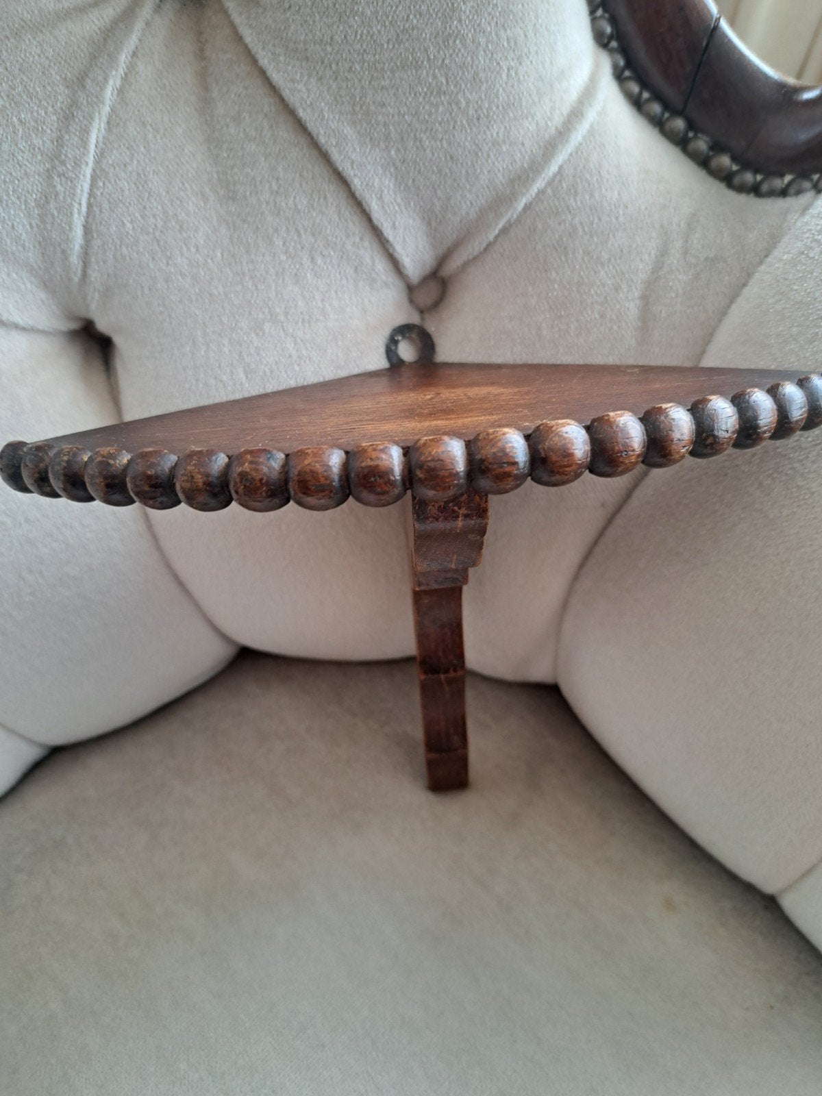 Vintage houten oude wand hoek console 19 hg 15 diep 23 breed, Ophalen of Verzenden