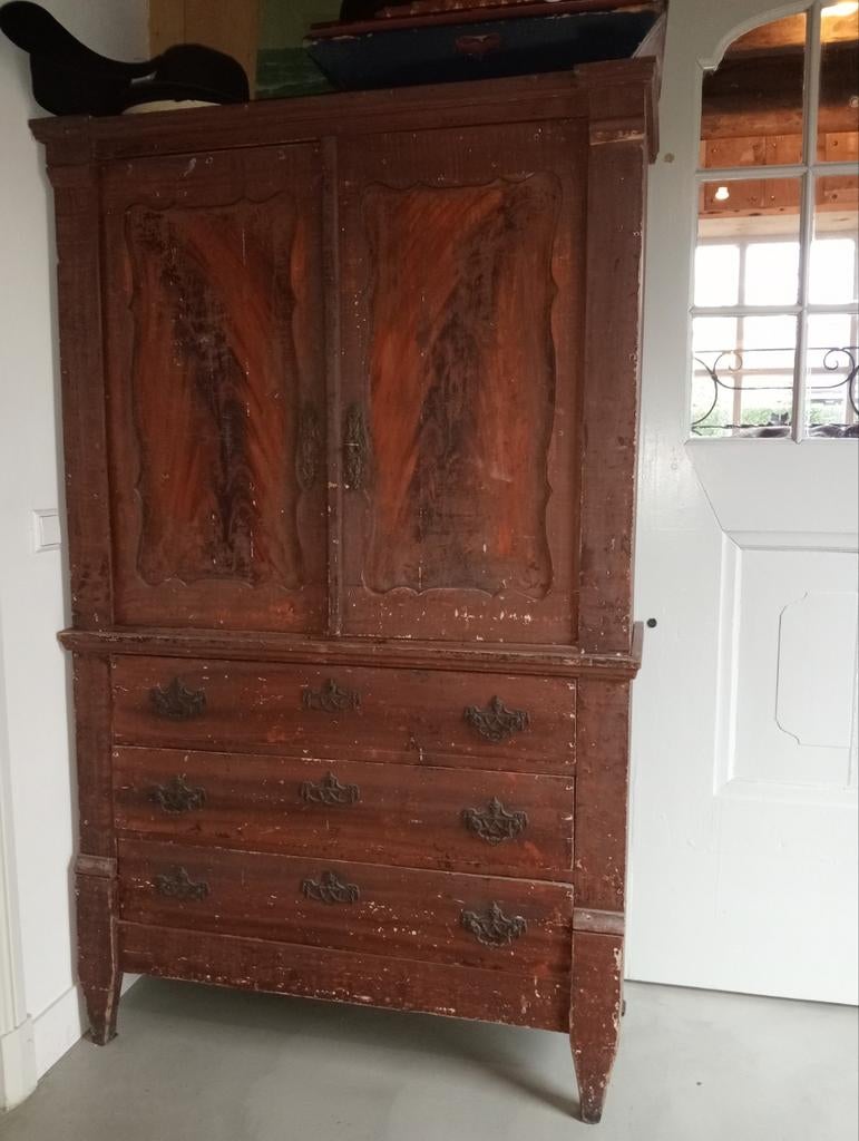 Kabinetje oude verf !!!, Antiek en Kunst, Ophalen