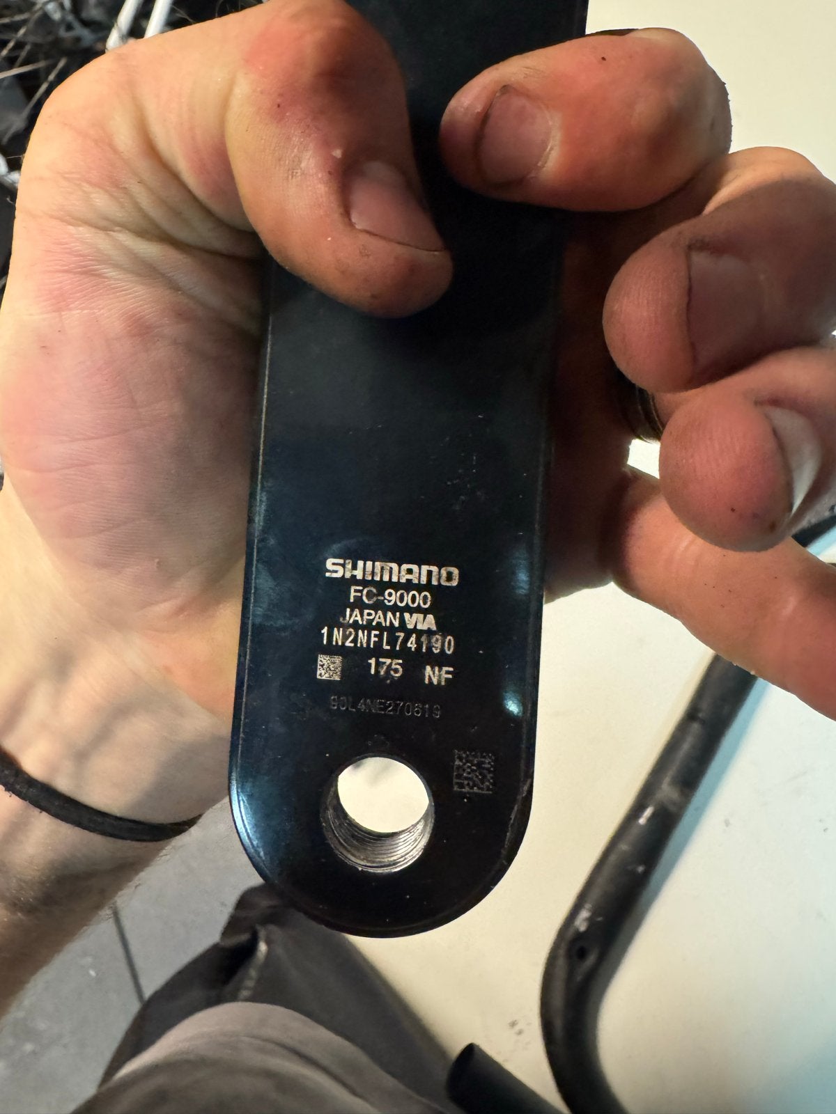 Shimano Dura-Ace FC-9000 Crankstel 175mm, Crankstel of Pedalen, Gebruikt, Ophalen of Verzenden, Aluminium