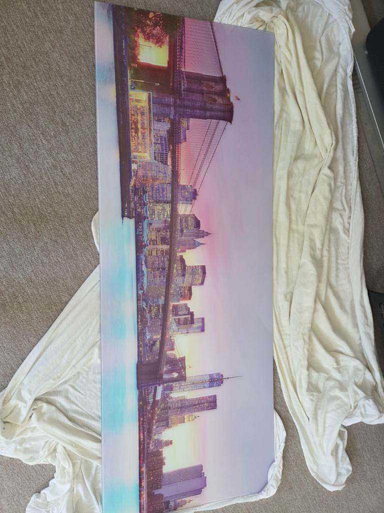 Grote New York City Canvas Print - Brooklyn Bridge, Huis en Inrichting, Woonaccessoires | Schilderijen, Tekeningen en Foto's, Ophalen