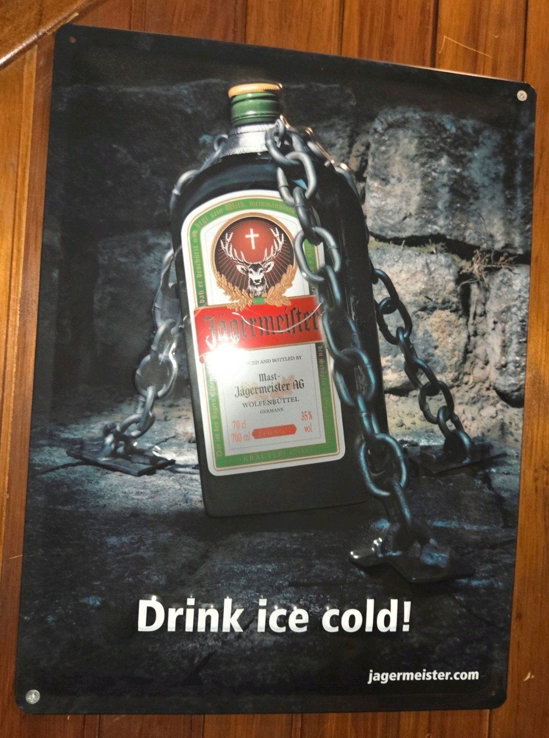 jagermeister reclamebord, Ophalen, Zo goed als nieuw, Reclamebord