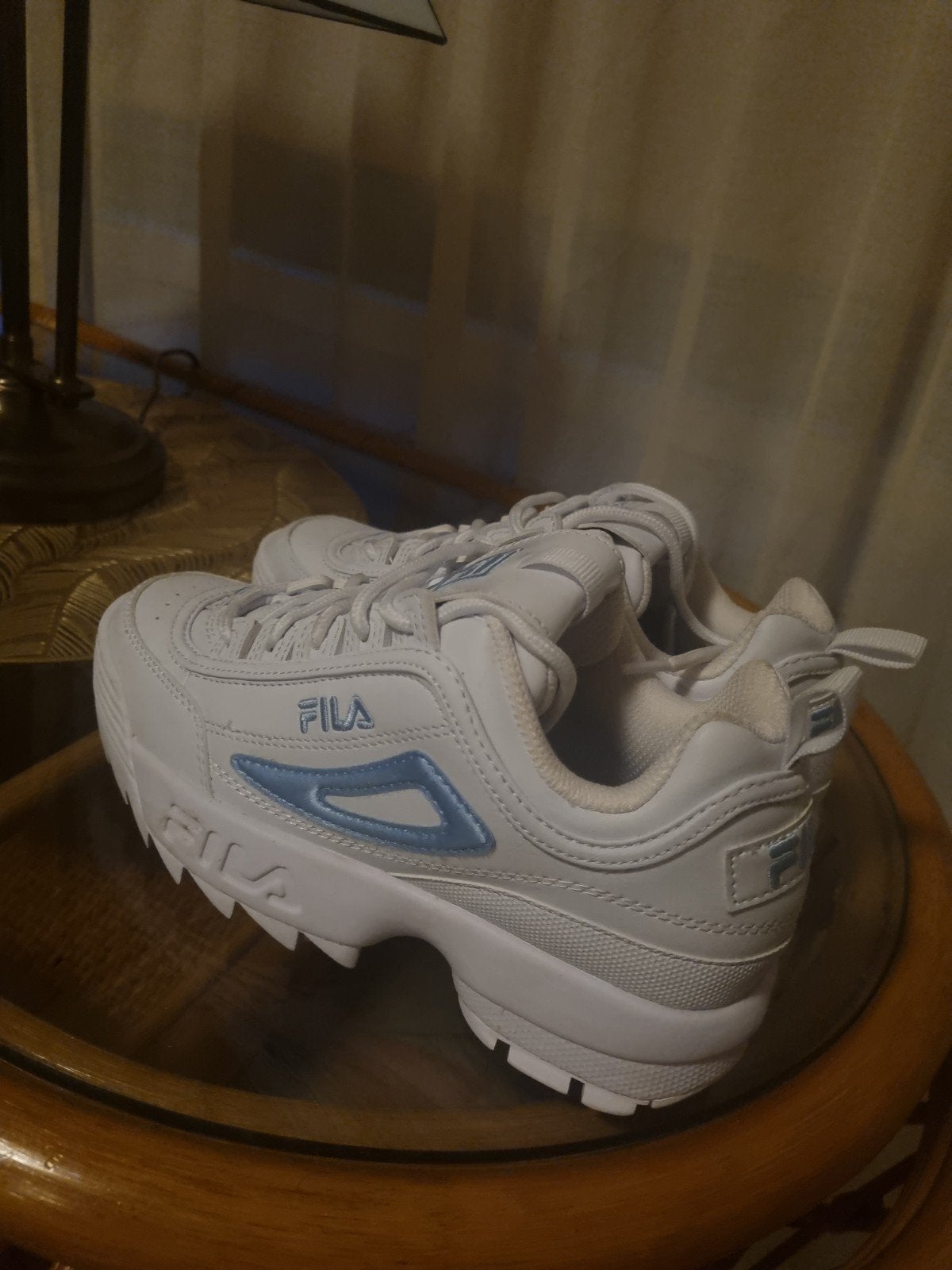 Fila Disruptor Sneakers Maat 36 - Wit met Lichtblauw, Wit, Ophalen of Verzenden, Fila, Sneakers of Gympen