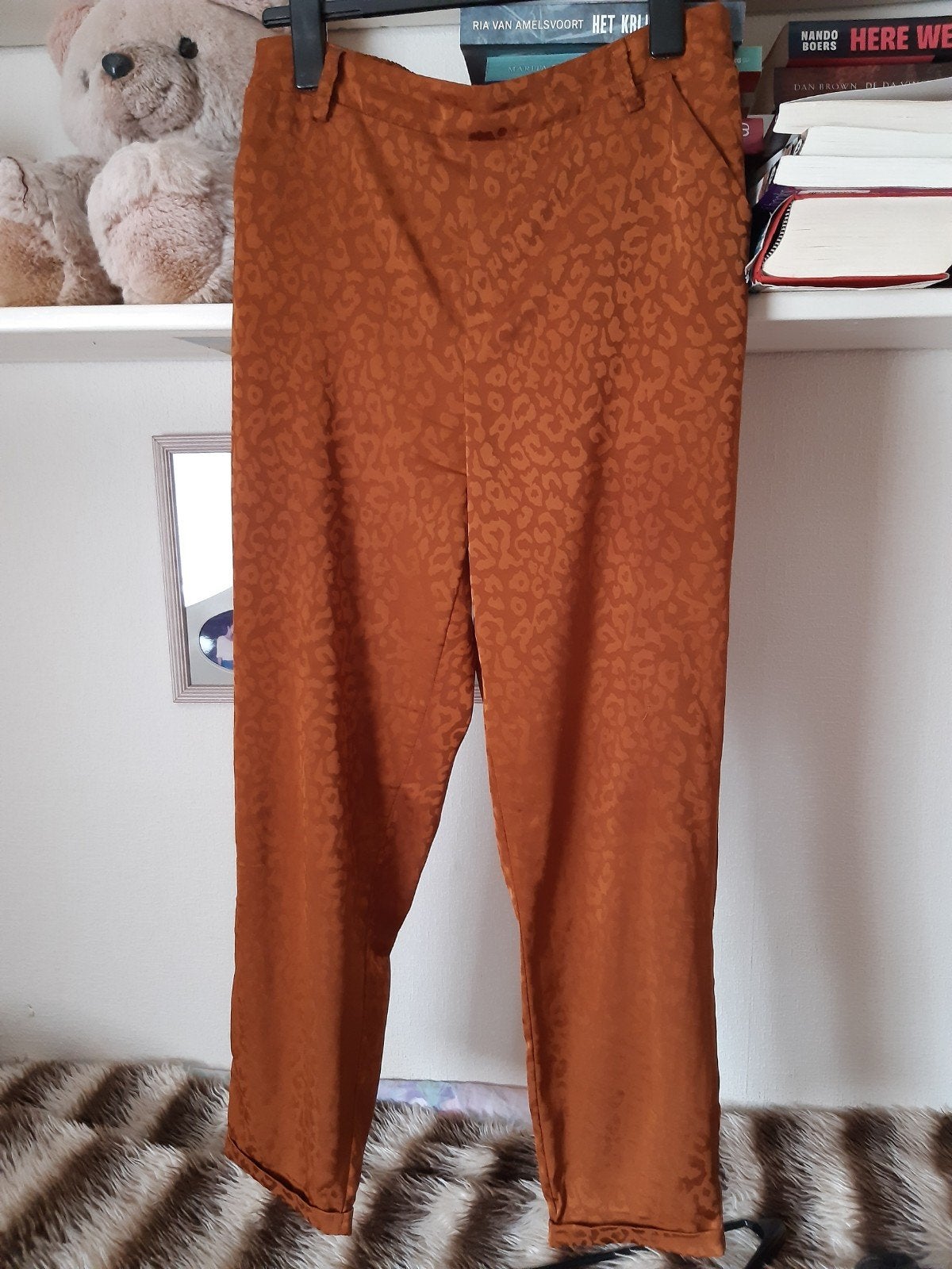 Broek met elastiek.Trendy luipaardprint, Maat 38/40 (M), Bruin, TREND ONE young, Ophalen of Verzenden