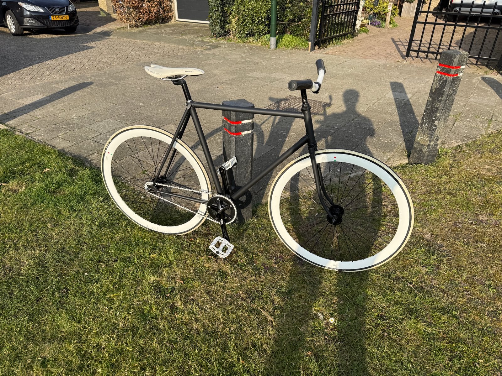 Unieke custom fixed gear fiets - minimalistisch en snel, Fietsen en Brommers, Gebruikt, Heren, Ophalen, Overige merken