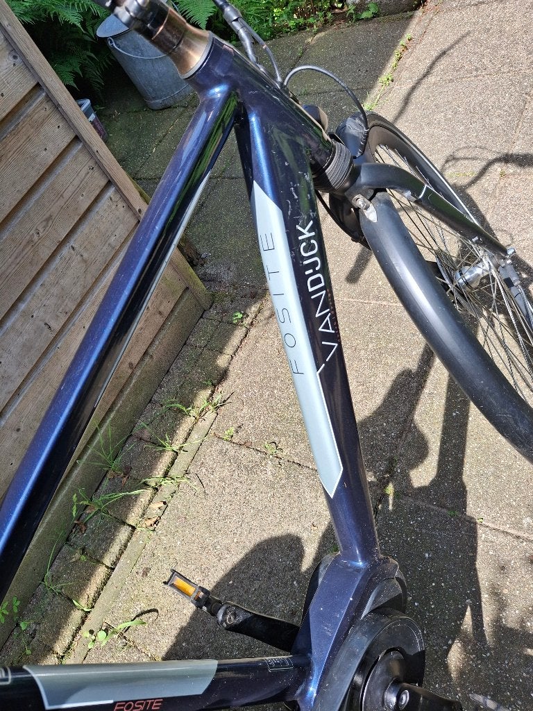 Elektrische herenfiets - van Dijck, Fietsen en Brommers, Fietsen | Heren | Herenfietsen, Gebruikt, Versnellingen, 57 tot 61 cm
