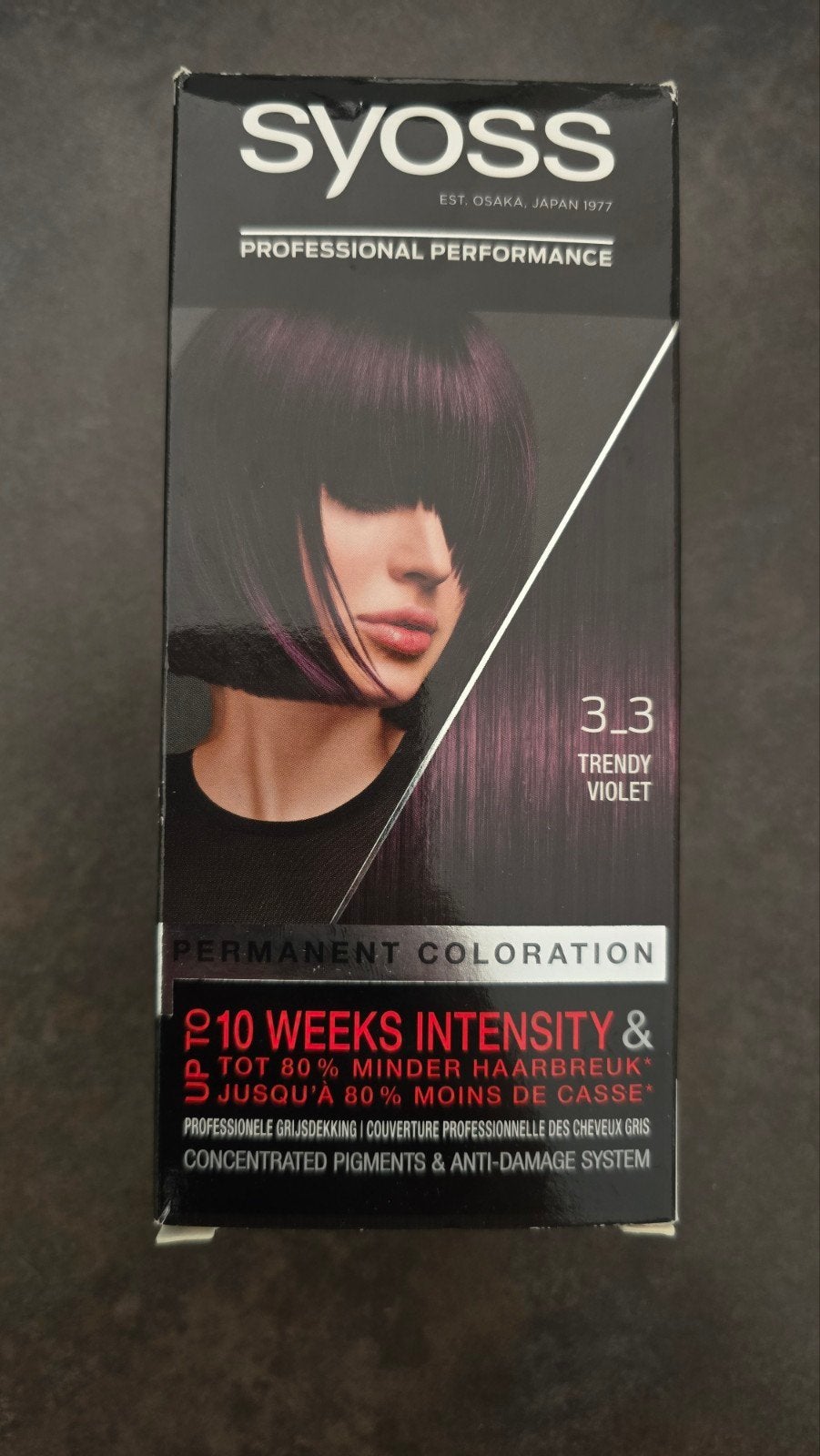 Syoss Permanente Haarkleuring 3_3 Trendy Violet, Ophalen of Verzenden, Nieuw, Overige typen