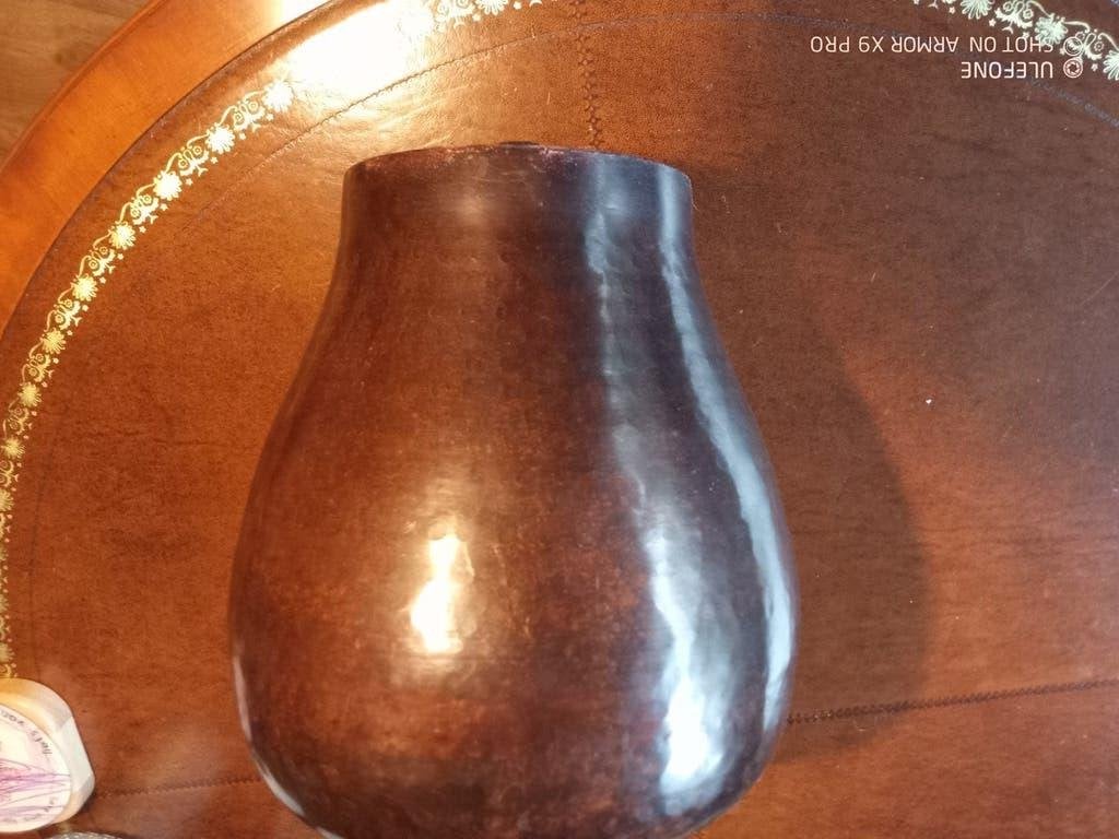 NIEUW prachtige gehamerde vaas 28 cm hoog, Ophalen of Verzenden, Nieuw, Overige kleuren, Overige materialen