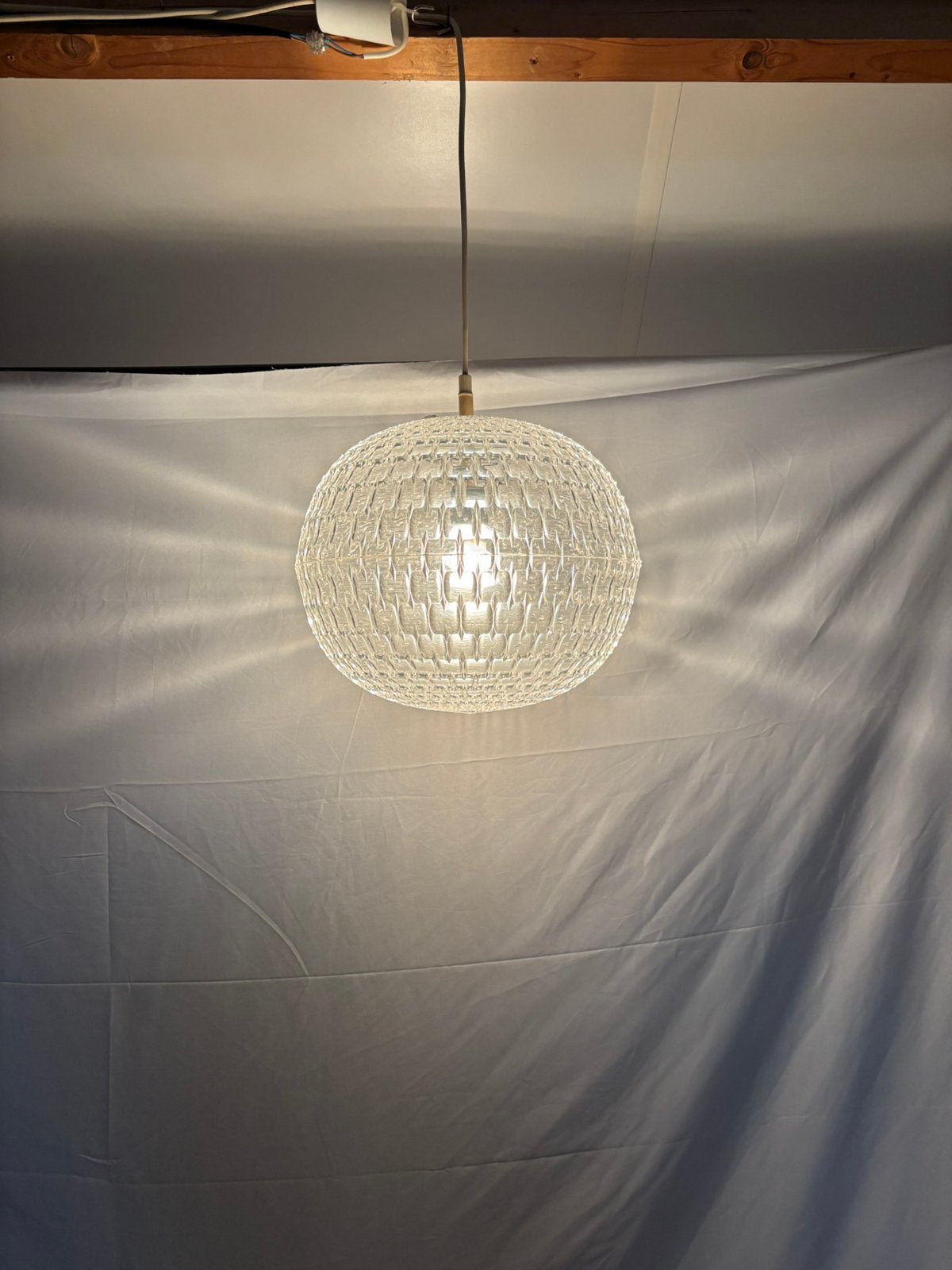 Vintage ERCO 'Diamond' hanglamp Aloys Gangkofner jaren 60/70, Ophalen of Verzenden, Gebruikt
