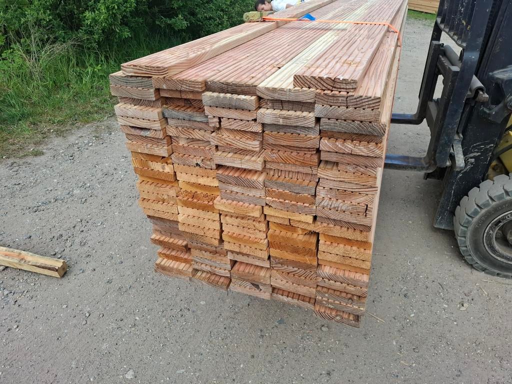 Douglas vlonderplanken 3 m b keuze 60 st bezorgen mogelij, Ophalen, Nieuw, A, Hout