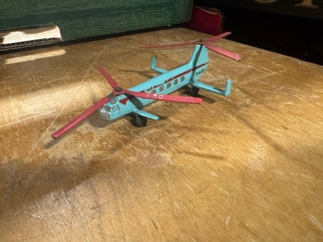 Oude Dinky Toys Vliegtuig en Helicopter in 1 koop, Ophalen of Verzenden, Gebruikt, Overige typen, Dinky Toys
