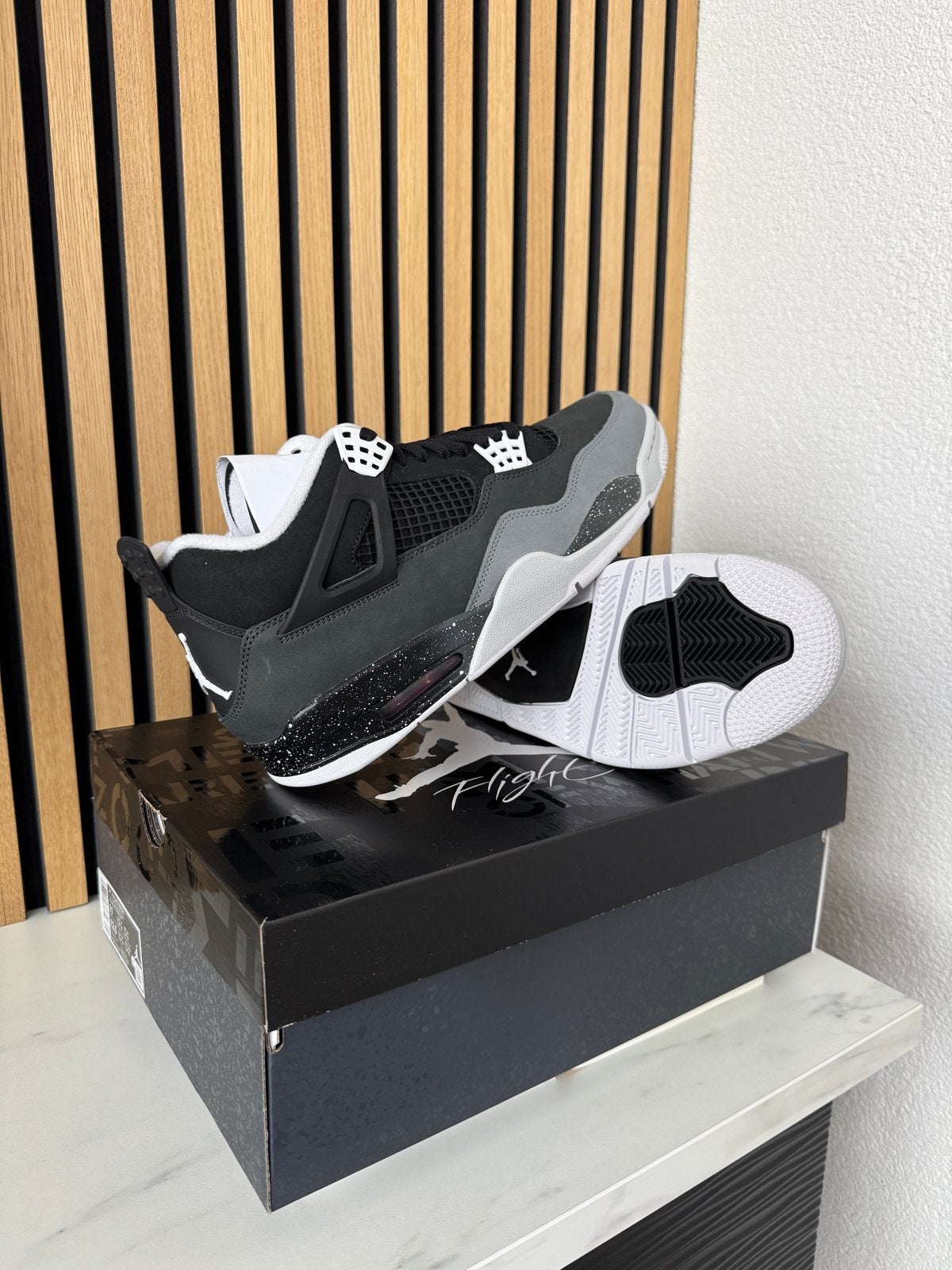 Nike Air Jordan 4 Retro Fear FQ8138-002 DS eu45, Ophalen, Nieuw, Zwart, Sneakers of Gympen