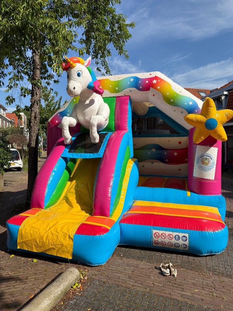 Unicorn springkussen eenhoorn kinderfeestje roze wit, Ophalen, Nieuw, Verjaardag