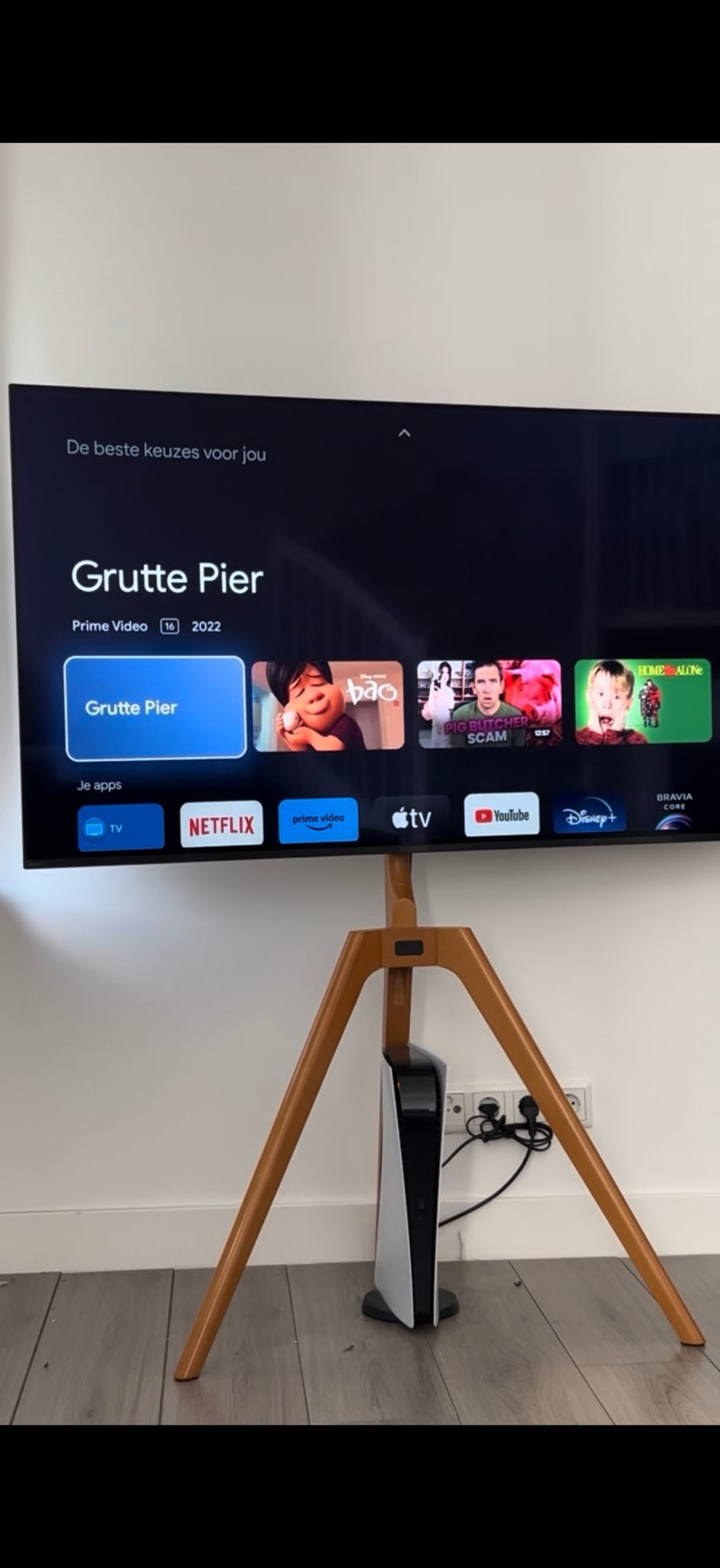 houten TV-standaard (ezel), Ophalen of Verzenden, Zo goed als nieuw