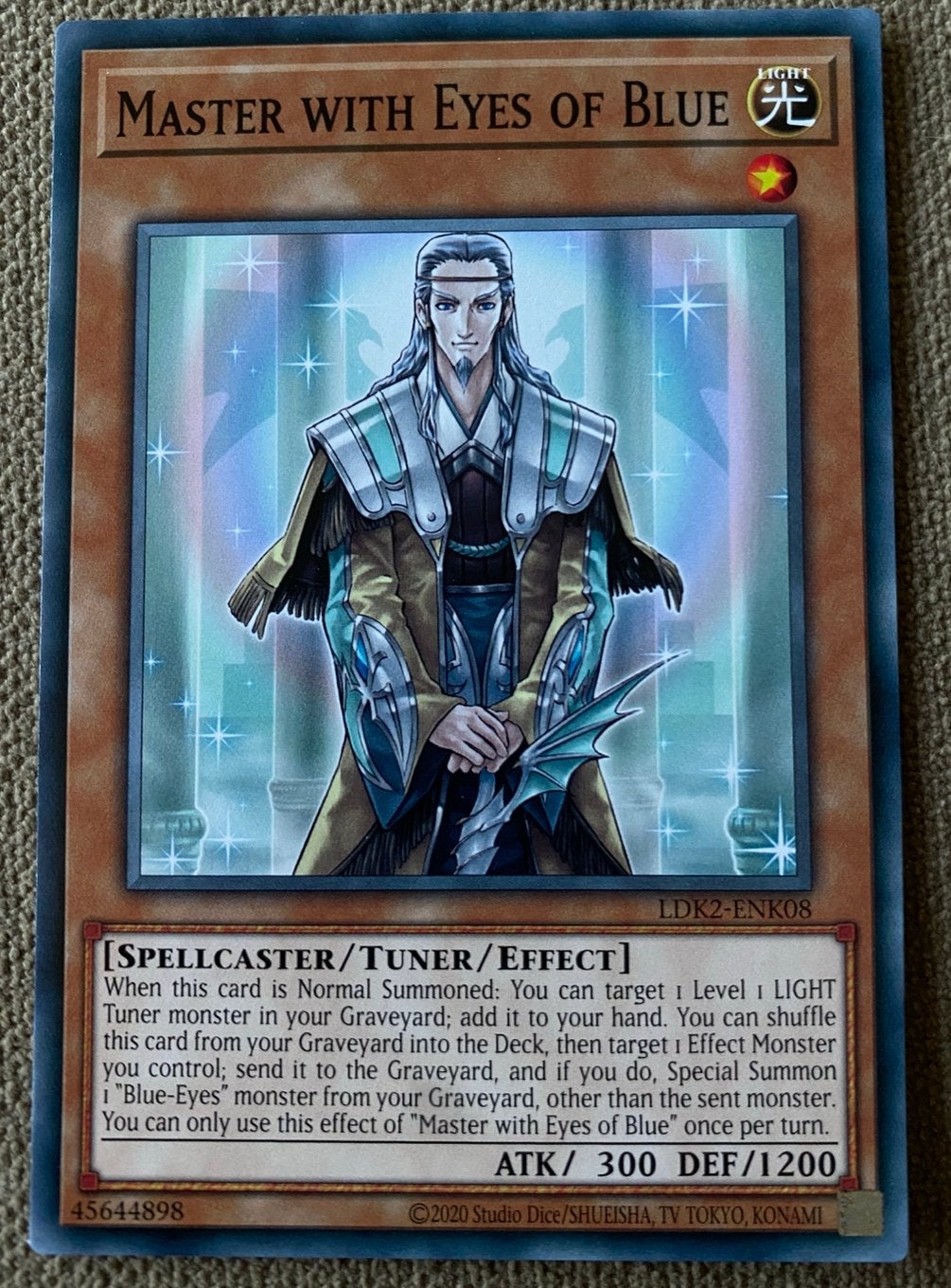 Yu-Gi-Oh! Master with Eyes of Blue Legendary Print !, Ophalen of Verzenden, Zo goed als nieuw, Losse kaart