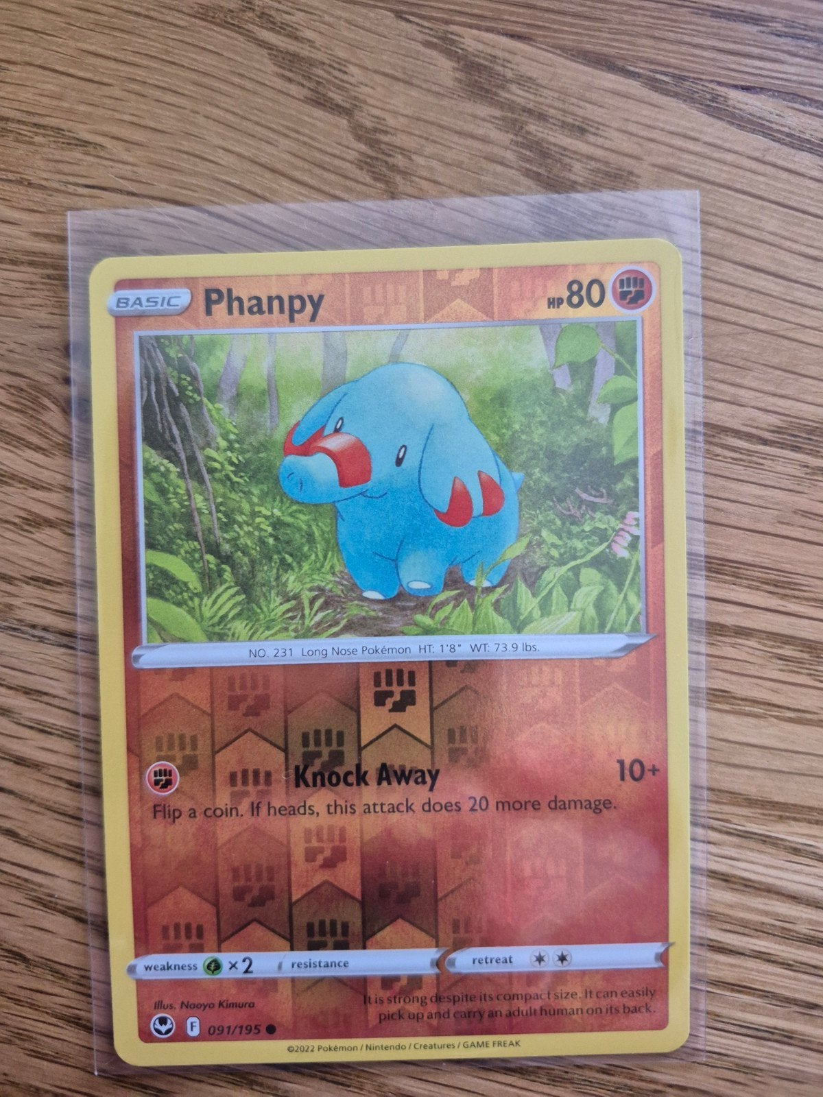 Phanpy 091/195 Reverse Holo, Hobby en Vrije tijd, Verzamelkaartspellen | Pokémon, Ophalen of Verzenden, Zo goed als nieuw, Losse kaart