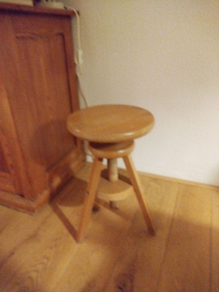 houten draaikruk, Huis en Inrichting, Krukjes, Ophalen, In hoogte verstelbaar, Gebruikt, Hout