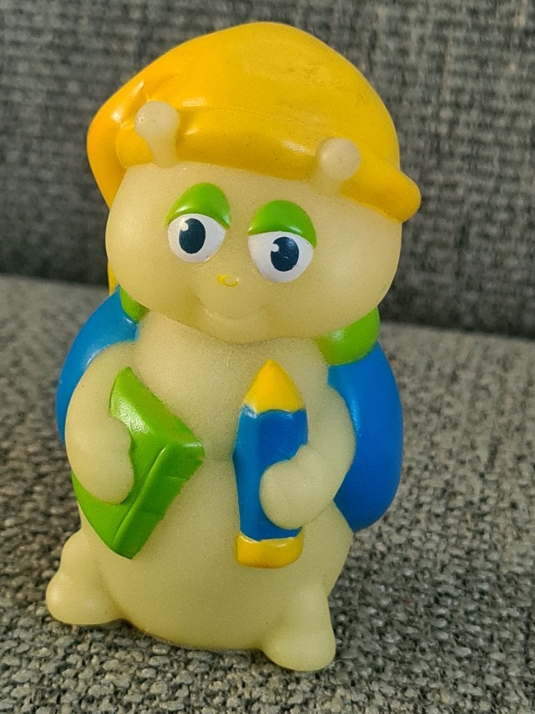 Glo friends worm glow in the dark vintage poppetje playskool, Gebruikt, Playskool hasbro, Ophalen of Verzenden, Nvt