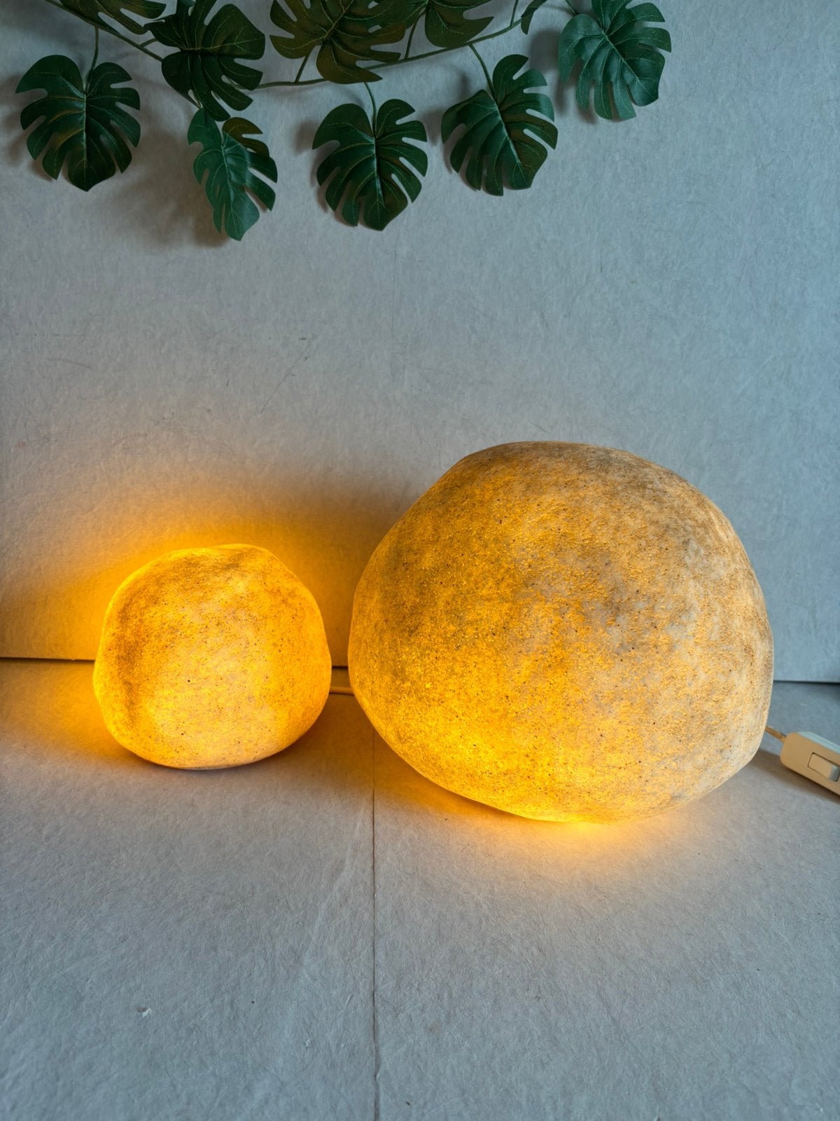 Unieke Vintage Falkenberg ‘Moon Rock’ lampen jaren 80, Ophalen of Verzenden, Gebruikt, Minder dan 50 cm