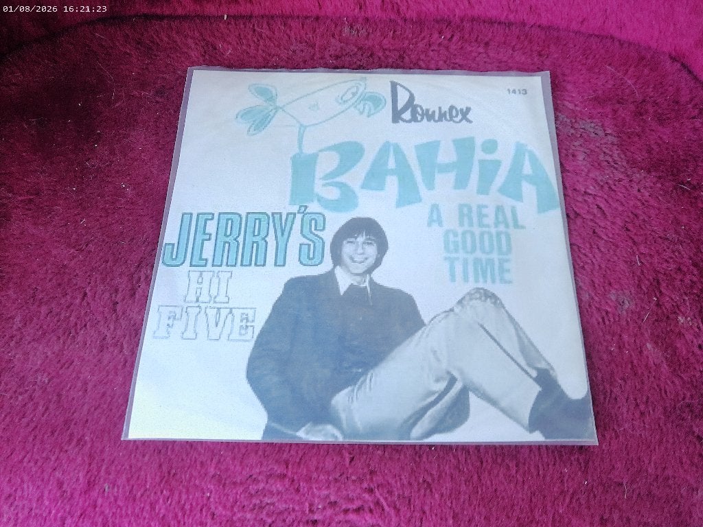 Jerry's hi Five - Bahia / A real good time ( kopie hoes ), Cd's en Dvd's, Vinyl Singles, Gebruikt, Originele persing, 7 inch, Ophalen of Verzenden