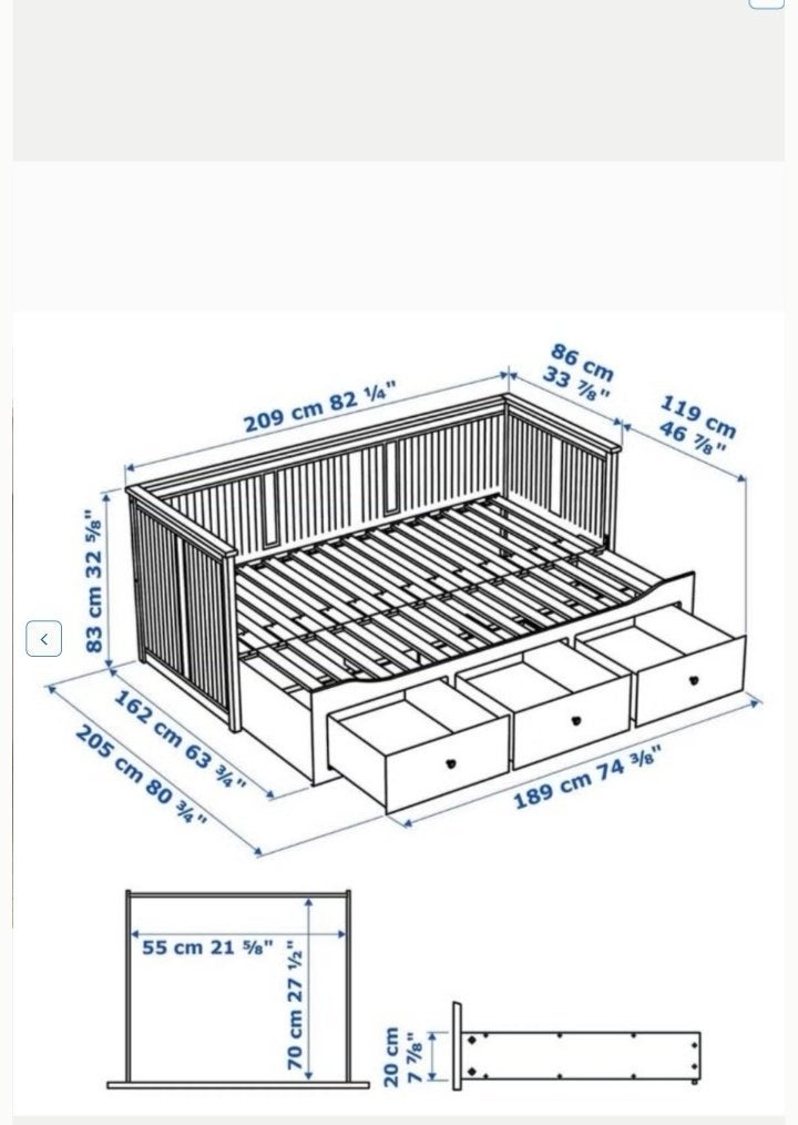 Ikea hemmes bed, Huis en Inrichting, Slaapkamer | Bedden, Ophalen, Gebruikt, Eenpersoons, Wit