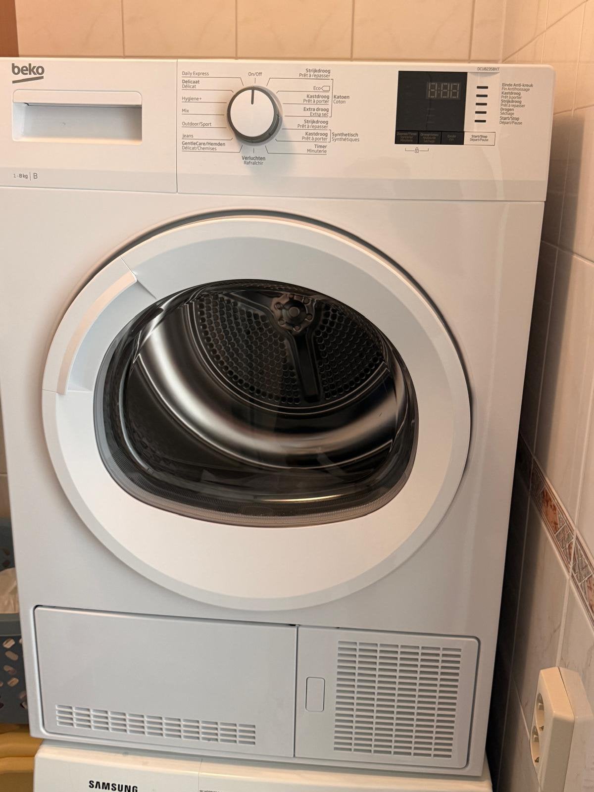 Beko wasdroger (8 kg) werkt als een zonnetje, Ophalen, 6 tot 8 kg, Zo goed als nieuw, 85 tot 90 cm