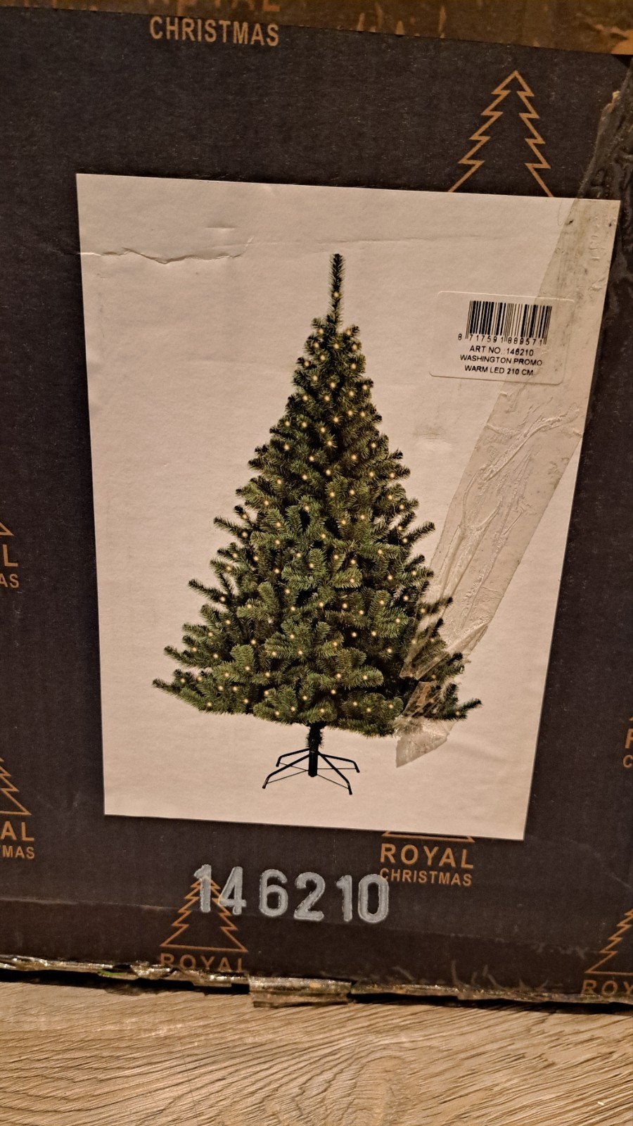 kerstboom warme led 210 cm, Diversen, Ophalen, Zo goed als nieuw