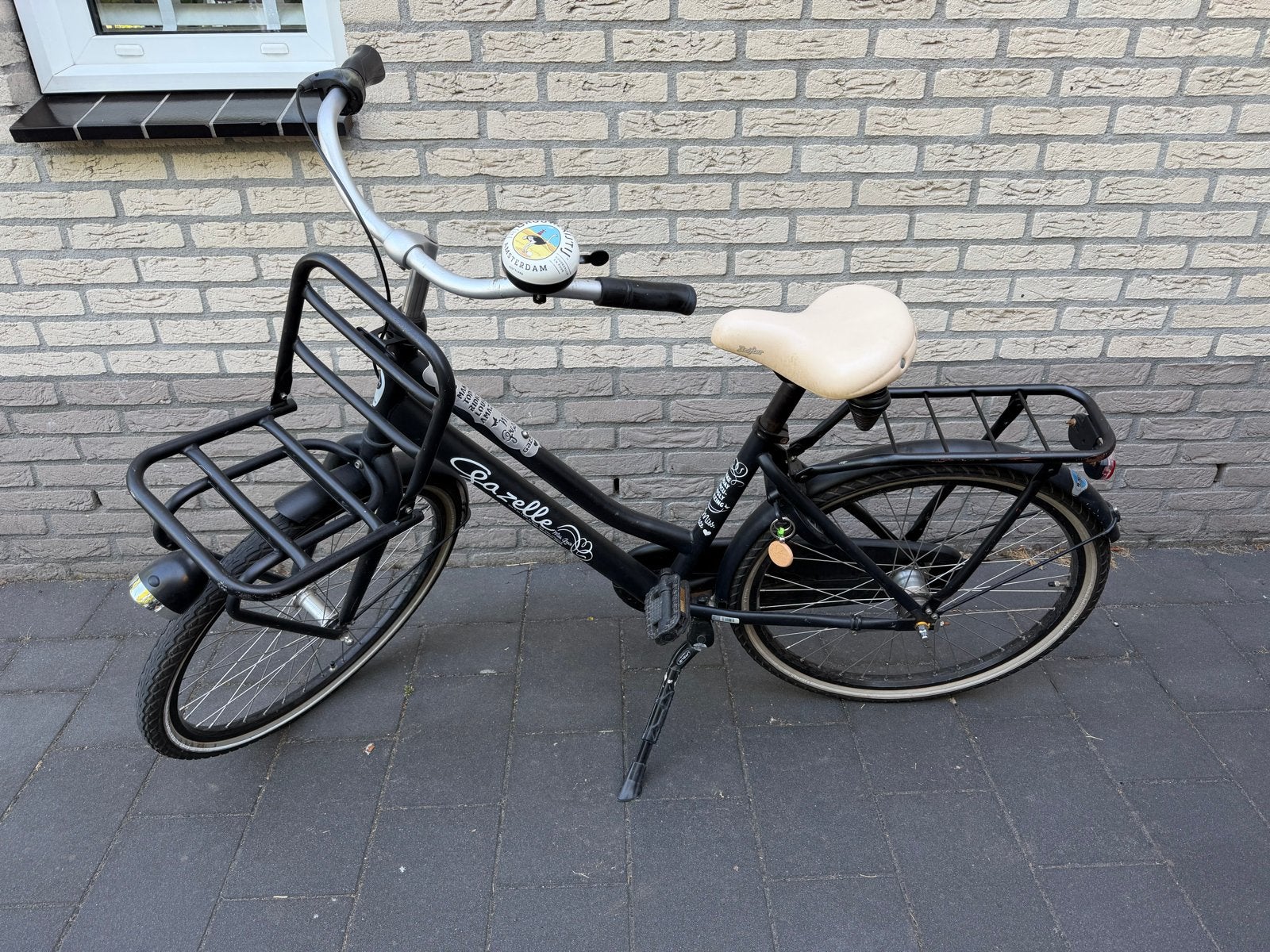 Gazelle Miss Grace 24 inch - Zwart met voordrager, Ophalen, Terugtraprem, Versnellingen, Gebruikt