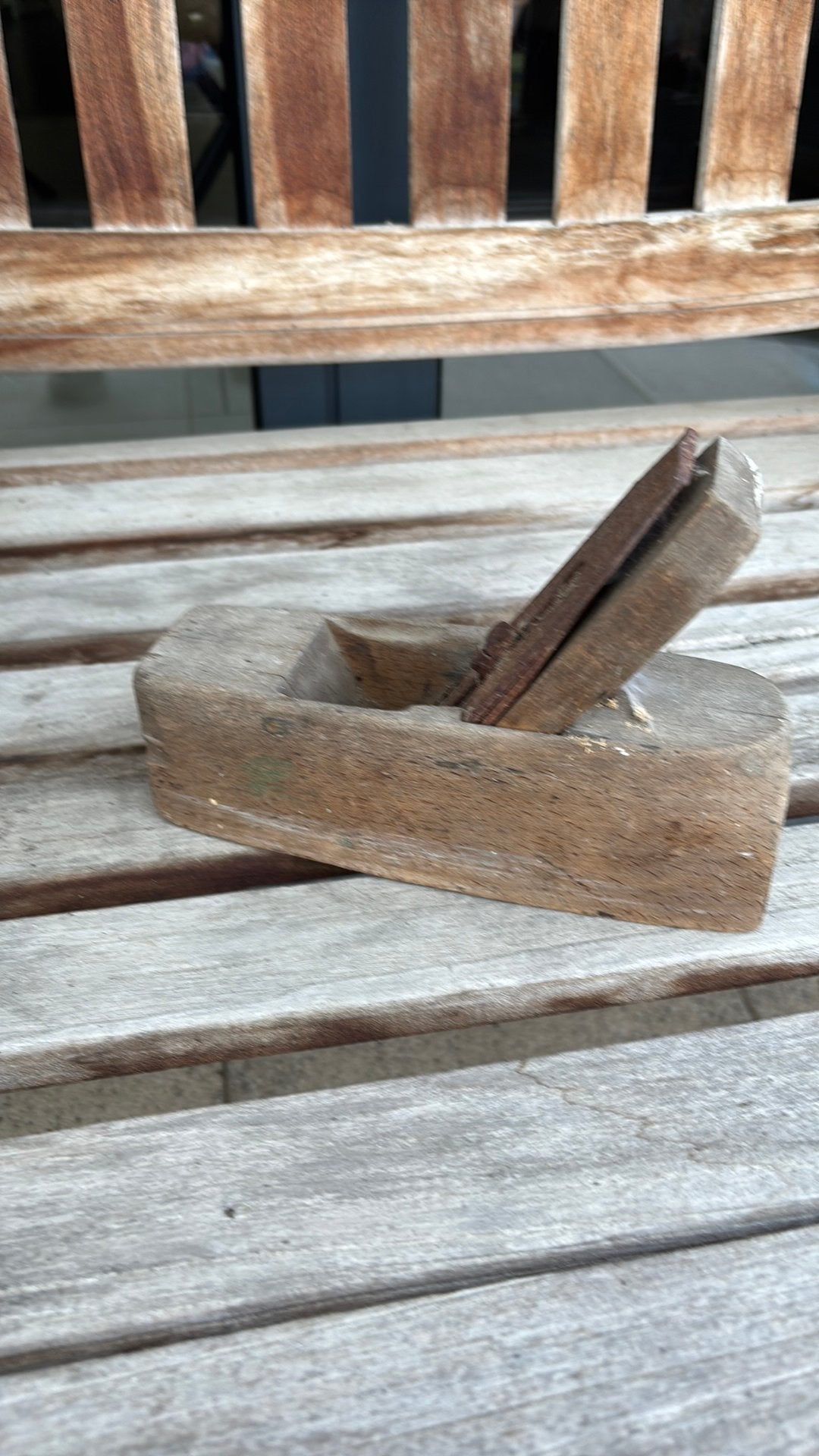 Hout / blokschaaf antiek, Ophalen of Verzenden