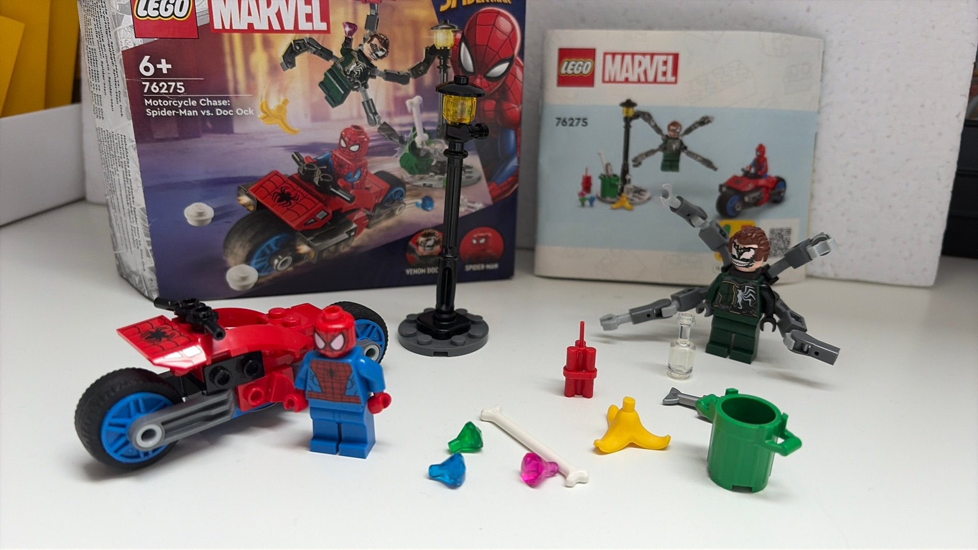 Lego Spiderman 76275 motor en Doc Ock, Kinderen en Baby's, Ophalen of Verzenden, Zo goed als nieuw