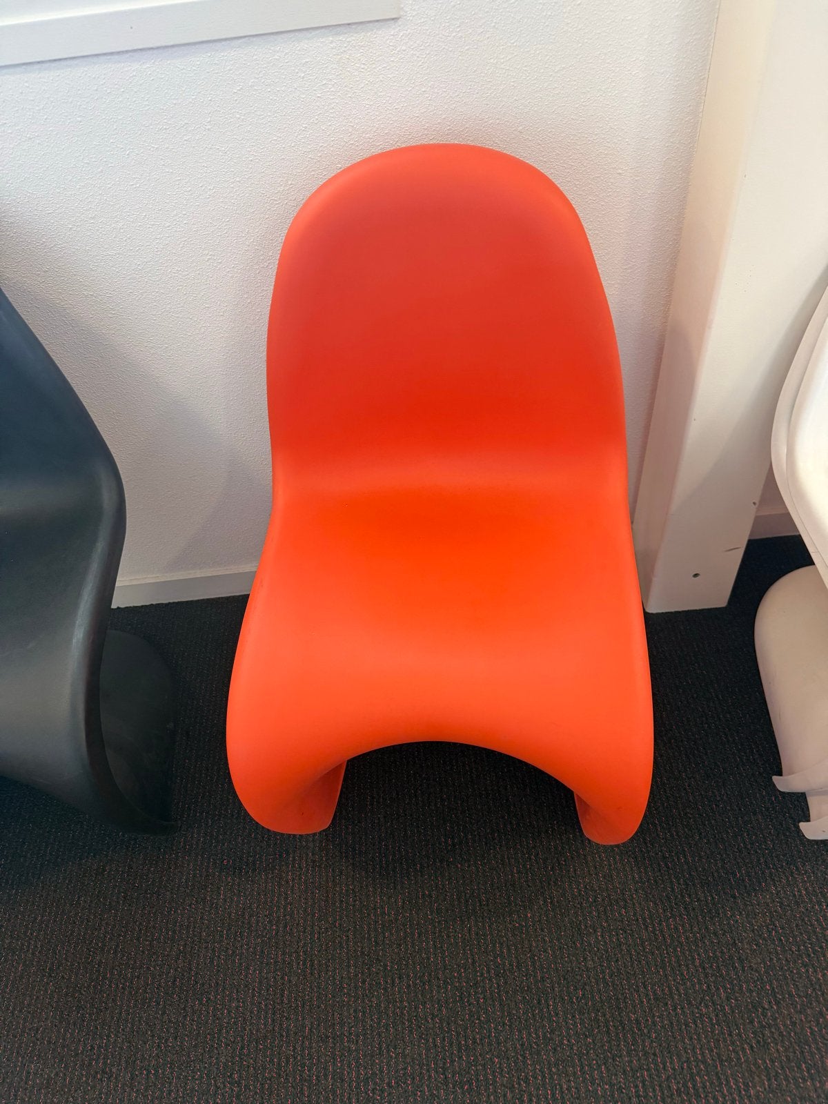 Prijs verlaagd vandaag !  4 Panton S stoelen oranje en zwart, Ophalen, Kunststof, Gebruikt, Twee