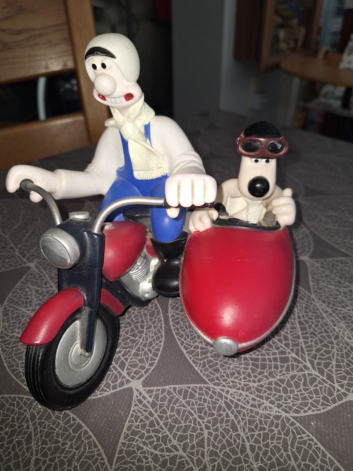 Wallace & Gromit motor met zijspan figuur, Ophalen of Verzenden, Gebruikt