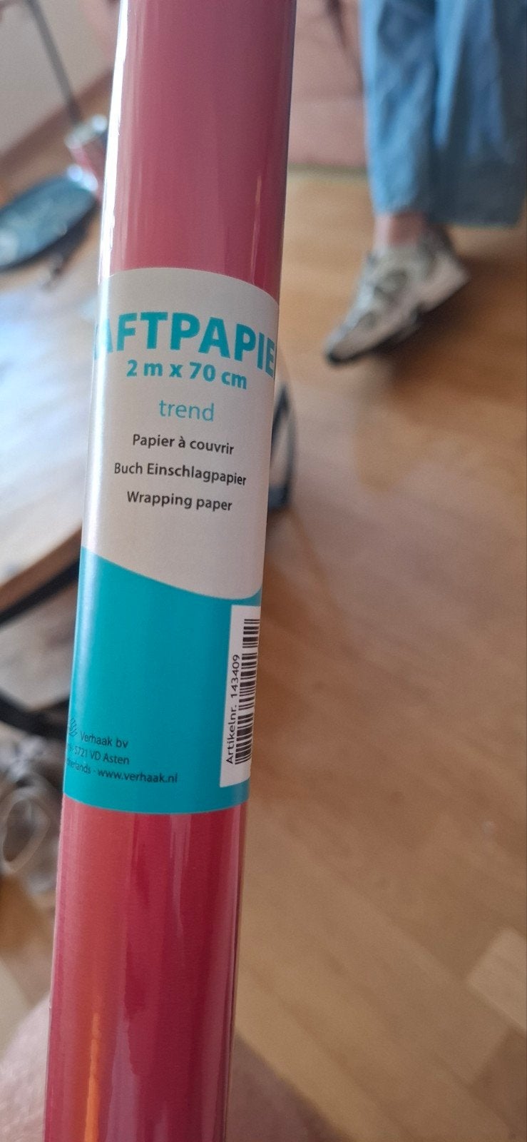 6 rollen Rode kaftpapier, Ophalen, Minder dan 5 m², Zeil