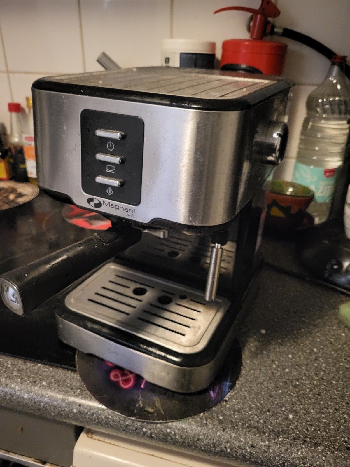 Zeldzame Magnani Italiaans Koffiezetapparaat, Ophalen of Verzenden, Gebruikt, Espresso apparaat, Gemalen koffie